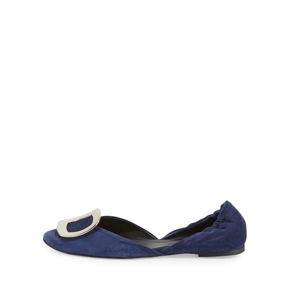 ROGER VIVIER Ballerine Chips Suede d'Orsay Flat - Picture 2 of 14